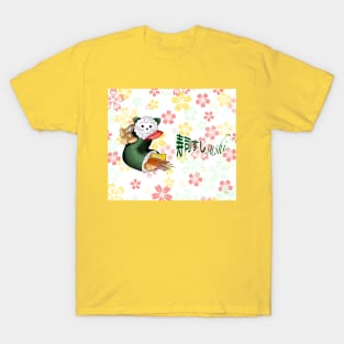 sushi roll cute cat rice T-Shirt